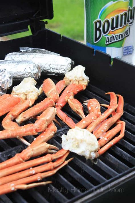 cooking crab legs on grill on gas grill